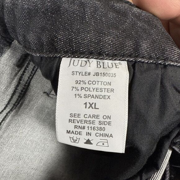 Judy Blue Black Distressed Cutoff Shorts Size 1XL Style JB150035 - Picture 5 of 8